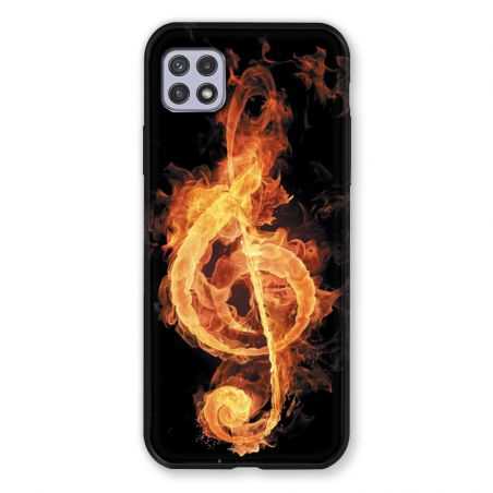 Coque Pour Samsung Galaxy A22 5G Musique Clé Sol Feu N