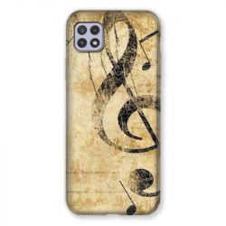 Coque Pour Samsung Galaxy A22 5G Musique Clé Sol Vintage