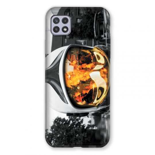 Coque Pour Samsung Galaxy A22 5G Pompier Casque Feu