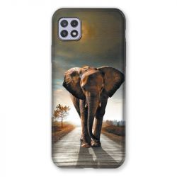 Coque Pour Samsung Galaxy A22 5G Savane Elephant Route