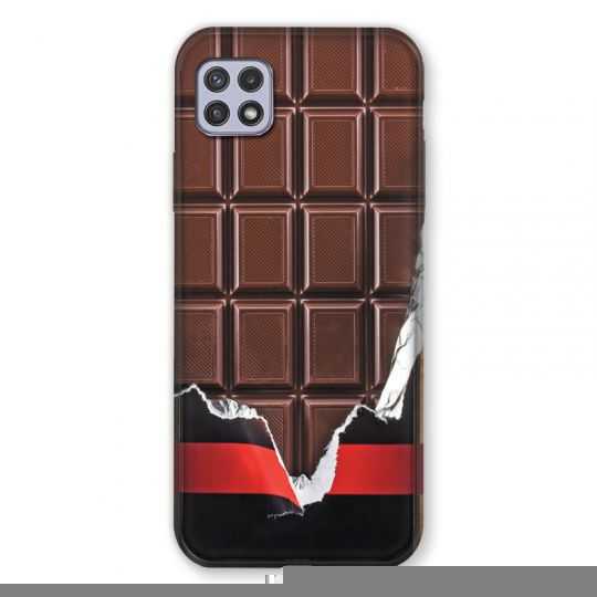 Coque Pour Samsung Galaxy A22 5G Trompe Oeil Chocolat