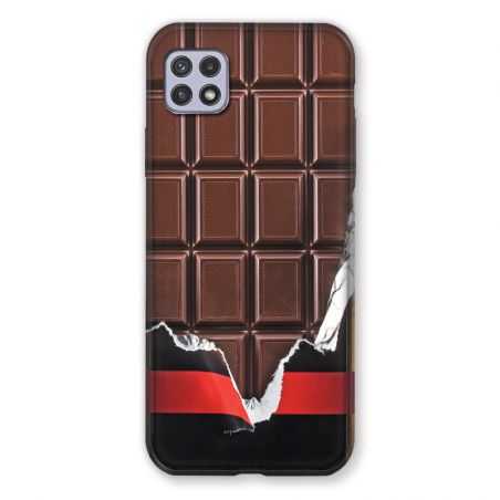 Coque Pour Samsung Galaxy A22 5G Trompe Oeil Chocolat