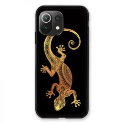 Coque Pour Xiaomi Mi 11 Lite 4G / 5G Animaux Maori Lezard Noir