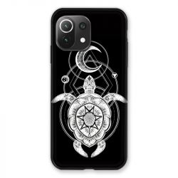 Coque Pour Xiaomi Mi 11 Lite 4G / 5G Animaux Maori Tortue Noir