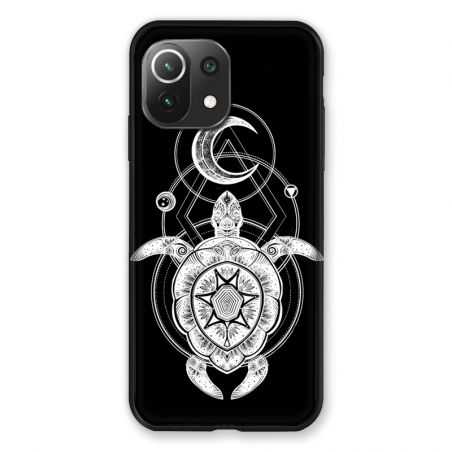 Coque Pour Xiaomi Mi 11 Lite 4G / 5G Animaux Maori Tortue Noir