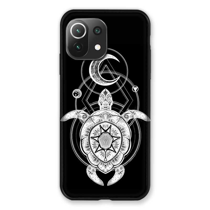 Coque Pour Xiaomi Mi 11 Lite 4G / 5G Animaux Maori Tortue Noir