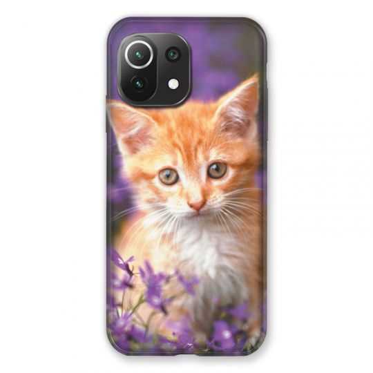 Coque Pour Xiaomi Mi 11 Lite 4G / 5G Chat Violet