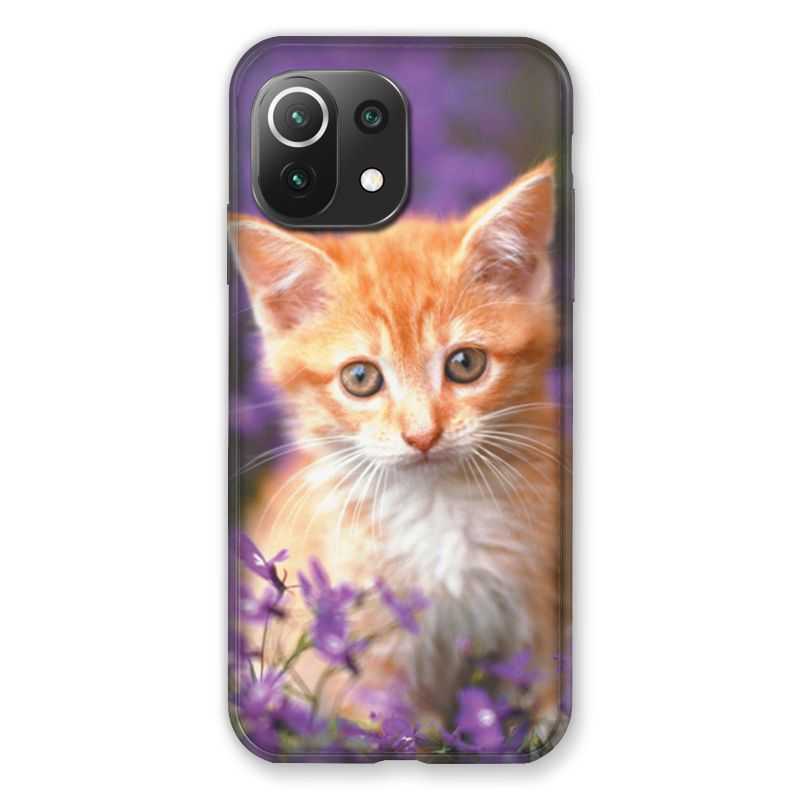Coque Pour Xiaomi Mi 11 Lite 4G / 5G Chat Violet