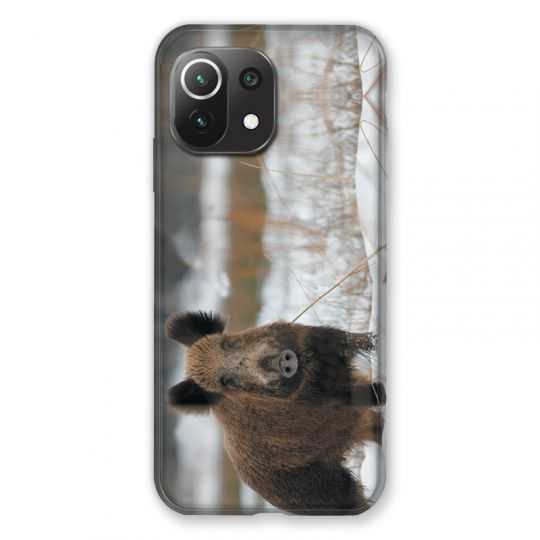 Coque Pour Xiaomi Mi 11 Lite 4G / 5G Chasse Sanglier Neige
