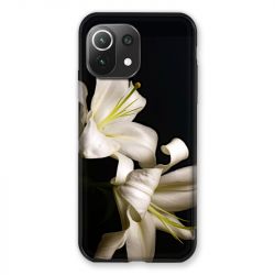 Coque Pour Xiaomi Mi 11 Lite 4G / 5G Fleur Lys Noir