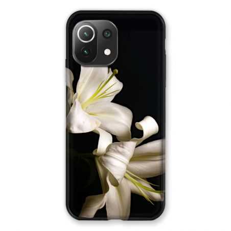 Coque Pour Xiaomi Mi 11 Lite 4G / 5G Fleur Lys Noir