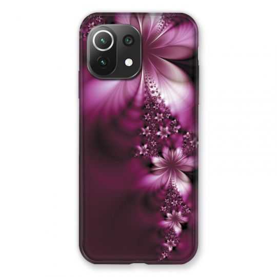 Coque Pour Xiaomi Mi 11 Lite 4G / 5G Fleur Violette Montante