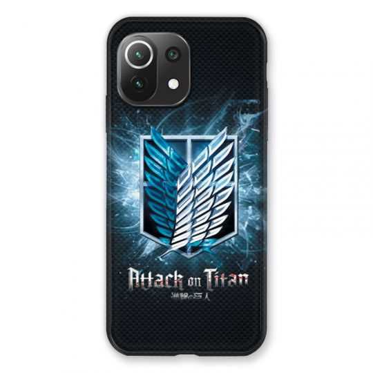Coque Pour Xiaomi Mi 11 Lite 4G / 5G Manga Attaque Titans Noir