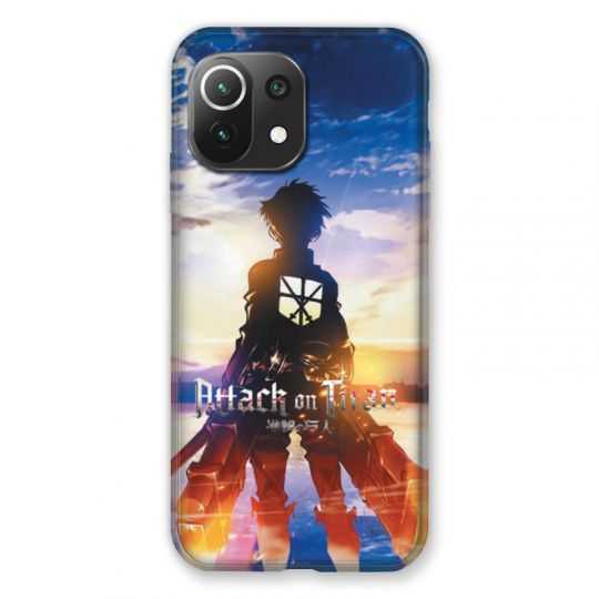 Coque Pour Xiaomi Mi 11 Lite 4G / 5G Manga Attaque Titans Soleil