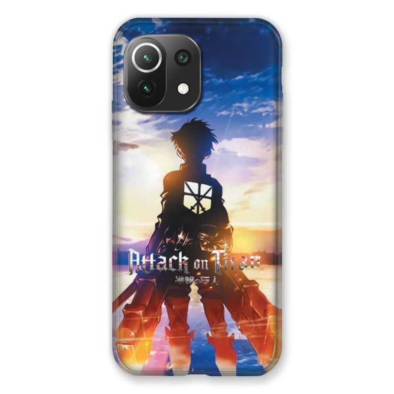 Coque Pour Xiaomi Mi 11 Lite 4G / 5G Manga Attaque Titans Soleil