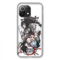 Coque Pour Xiaomi Mi 11 Lite 4G / 5G Manga Demon Slayer Blanc