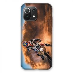Coque Pour Xiaomi Mi 11 Lite 4G / 5G Moto Cross Blanc