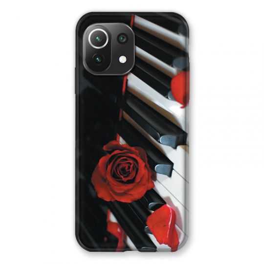 Coque Pour Xiaomi Mi 11 Lite 4G / 5G Musique Rose Piano