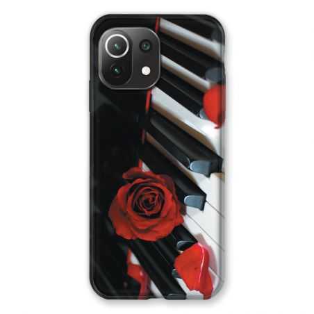 Coque Pour Xiaomi Mi 11 Lite 4G / 5G Musique Rose Piano