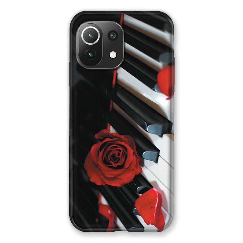 Coque Pour Xiaomi Mi 11 Lite 4G / 5G Musique Rose Piano