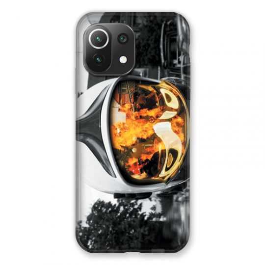 Coque Pour Xiaomi Mi 11 Lite 4G / 5G Pompier Casque Feu