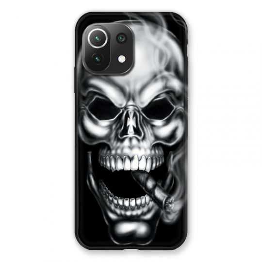 Coque Pour Xiaomi Mi 11 Lite 4G / 5G Tete de Mort Fume