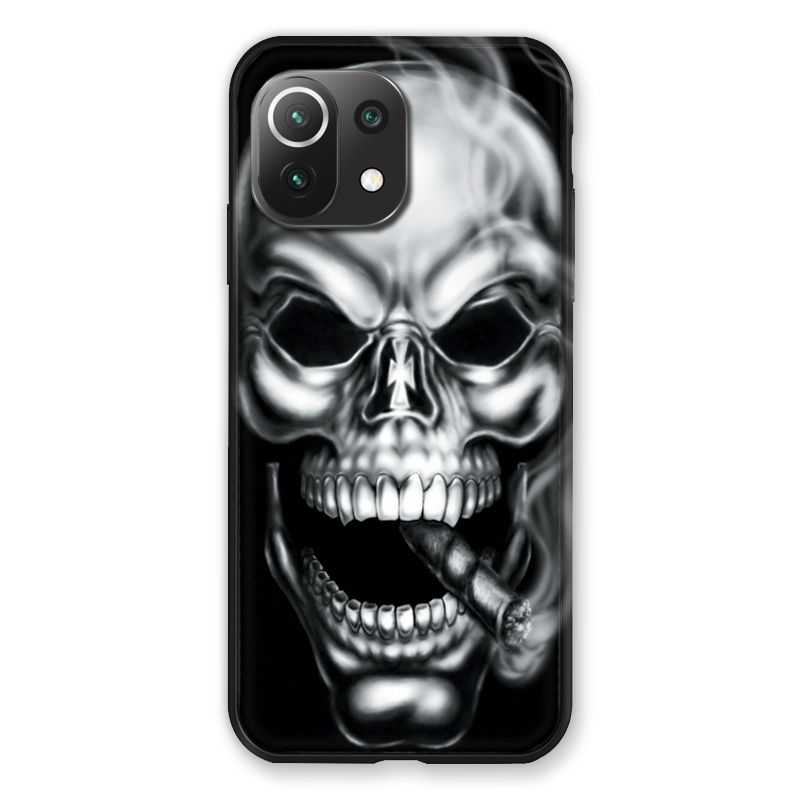 Coque Pour Xiaomi Mi 11 Lite 4G / 5G Tete de Mort Fume
