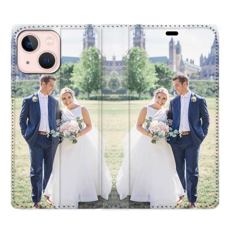 Housse Cuir Portefeuille Pour Iphone 13 Mini Personnalisee