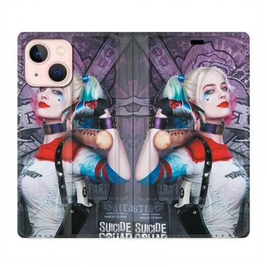Housse Cuir Portefeuille Pour Iphone 13 Harley Quinn Batte