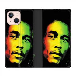 Housse Cuir Portefeuille Pour Iphone 13 Bob Marley 2