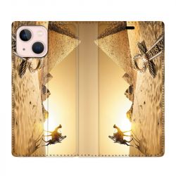 Housse Cuir Portefeuille Pour Iphone 13 Egypte Chameau