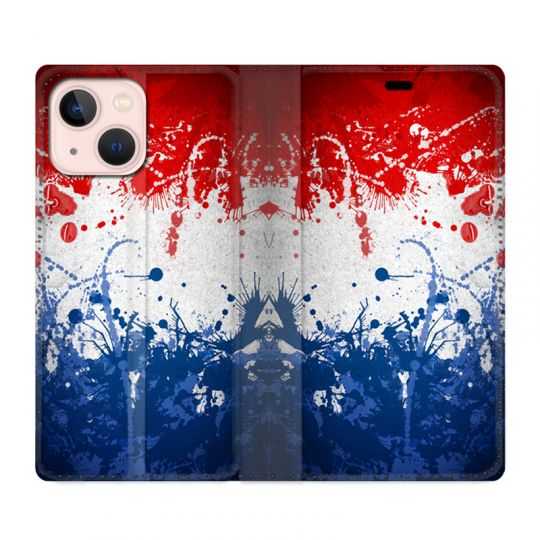 Housse Cuir Portefeuille Pour Iphone 13 France Eclaboussure