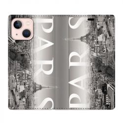 Housse Cuir Portefeuille Pour Iphone 13 France Paris Vintage