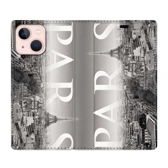 Housse Cuir Portefeuille Pour Iphone 13 France Paris Vintage