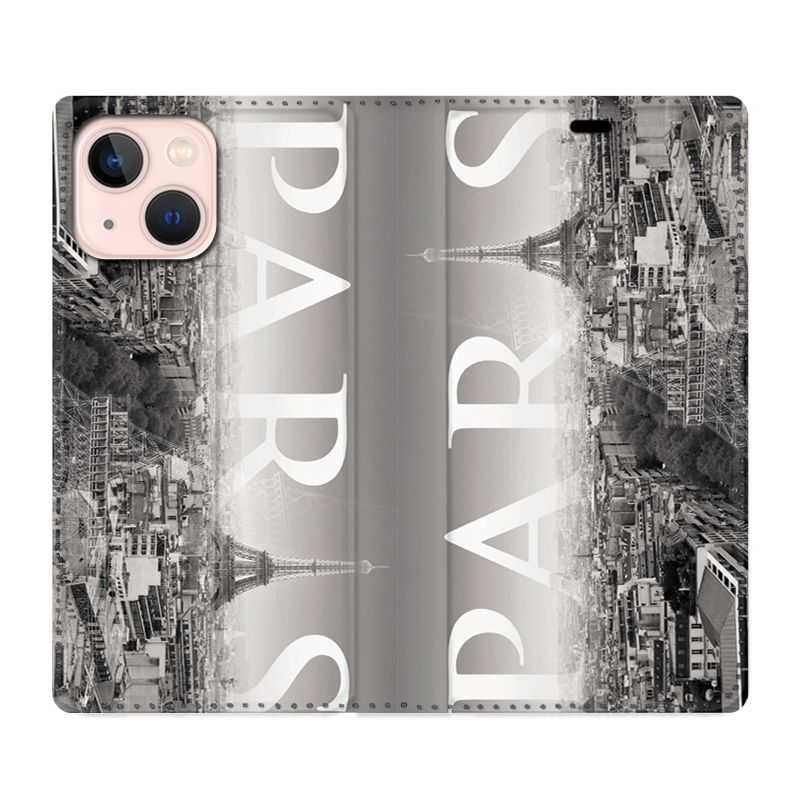 Housse Cuir Portefeuille Pour Iphone 13 France Paris Vintage