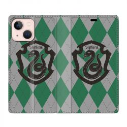 Housse Cuir Portefeuille Pour Iphone 13 WB License Harry Potter Slytherin