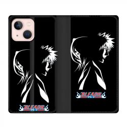 Housse Cuir Portefeuille Pour Iphone 13 Manga Bleach Duo