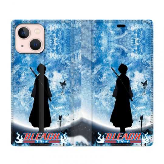 Housse Cuir Portefeuille Pour Iphone 13 Manga Bleach Lune