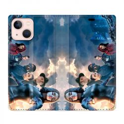Housse Cuir Portefeuille Pour Iphone 13 Manga Gunnm Affiche