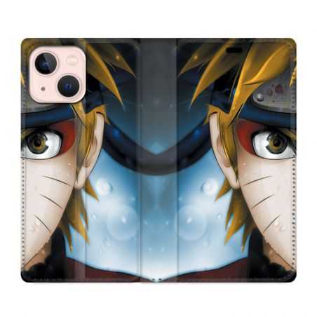 Housse Cuir Portefeuille Pour Iphone 13 Manga Naruto Blanc