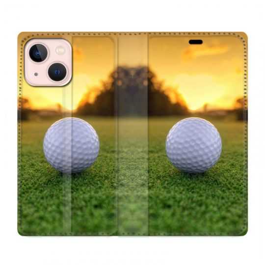 Housse Cuir Portefeuille Pour Iphone 13 Golf Balle