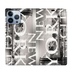 Housse Cuir Portefeuille Pour Iphone 13 Pro Amerique USA New York