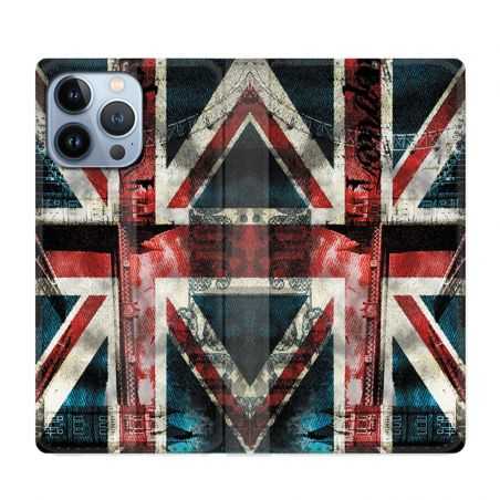 Housse Cuir Portefeuille Pour Iphone 13 Pro Angleterre UK Jean's