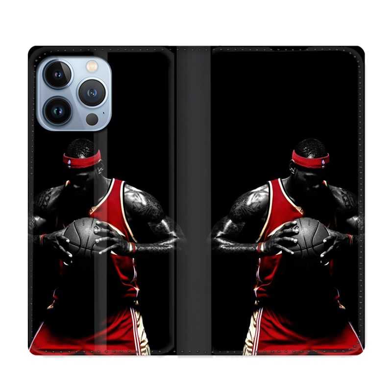 Housse Cuir Portefeuille Pour Iphone 13 Pro Basketeur