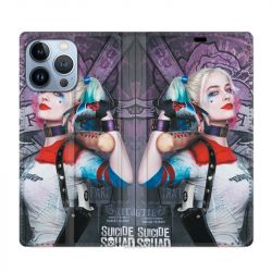 Housse Cuir Portefeuille Pour Iphone 13 Pro Harley Quinn Batte