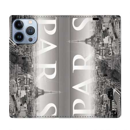 Housse Cuir Portefeuille Pour Iphone 13 Pro France Paris Vintage