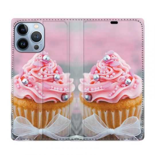 Housse Cuir Portefeuille Pour Iphone 13 Pro Cupcake
