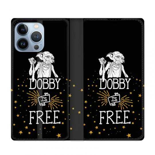 Housse Cuir Portefeuille Pour Iphone 13 Pro WB License Harry Potter Dobby Free N