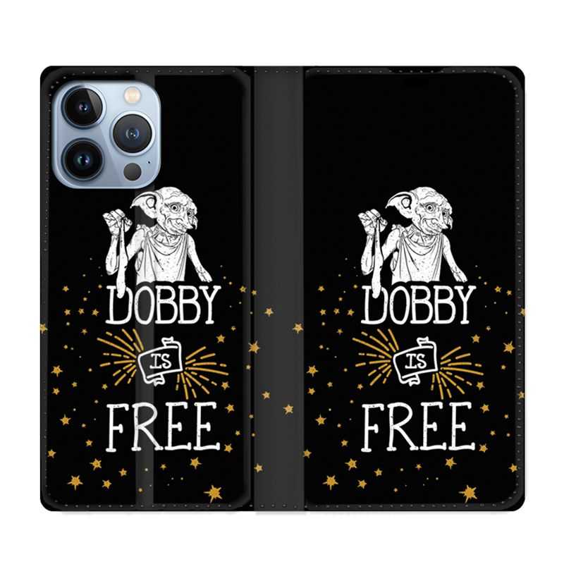 Housse Cuir Portefeuille Pour Iphone 13 Pro WB License Harry Potter Dobby Free N