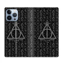 Housse Cuir Portefeuille Pour Iphone 13 Pro WB License Harry Potter Triangle noir